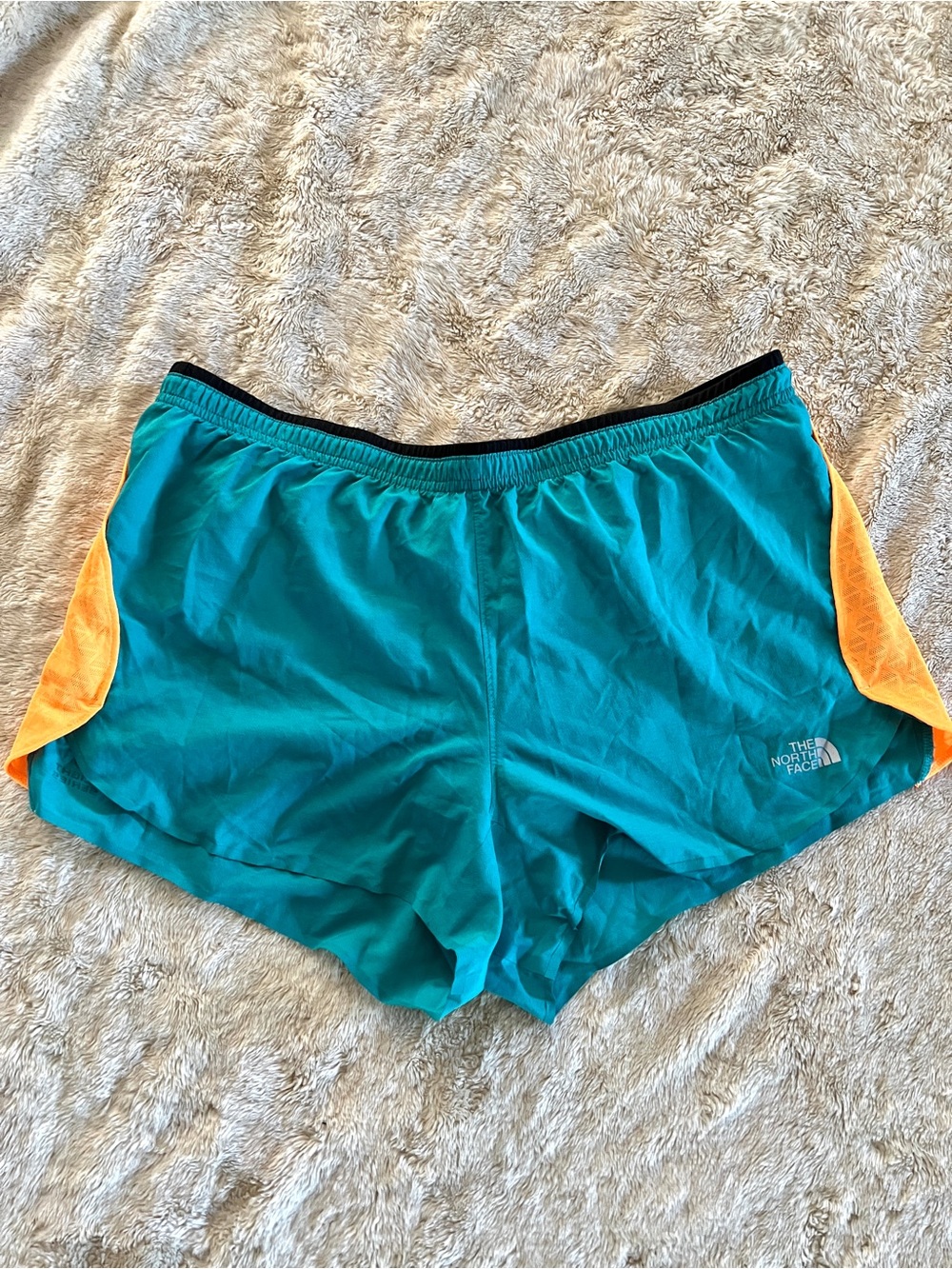 THE NORTH FACE Woman's Blue & Orange Athletic Shorts Size L